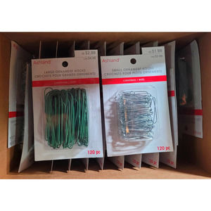 Lot of 22 Packs of Ashland Ornament Hooks Small Silver Large Green 2640pcs
